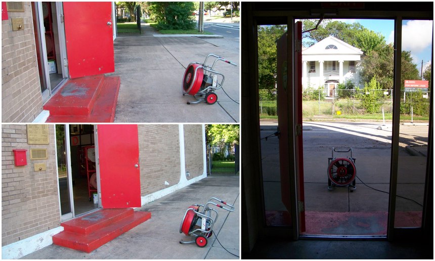 When adding PPV to our horizontal ventilation efforts, we must place the fan in the correct position for maximum efficiency. Our effort should be focused on sealing the entire door with the air that the fan is moving. If the fan is too close, our pattern will not be as productive and could reintroduce smoke that will be pushed out over our fan from the same opening we are trying to move only fresh air into. If the fan is too far back, it will be less efficient, as all the air is not being introduce into the structure.