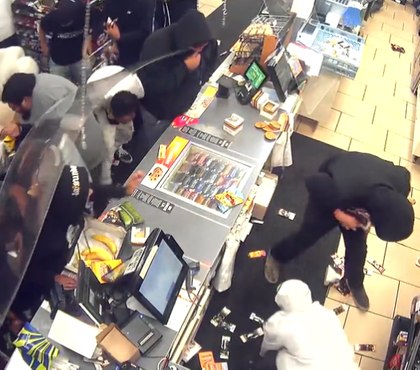 Video: L.A. street takeover participants ransack 7-Eleven