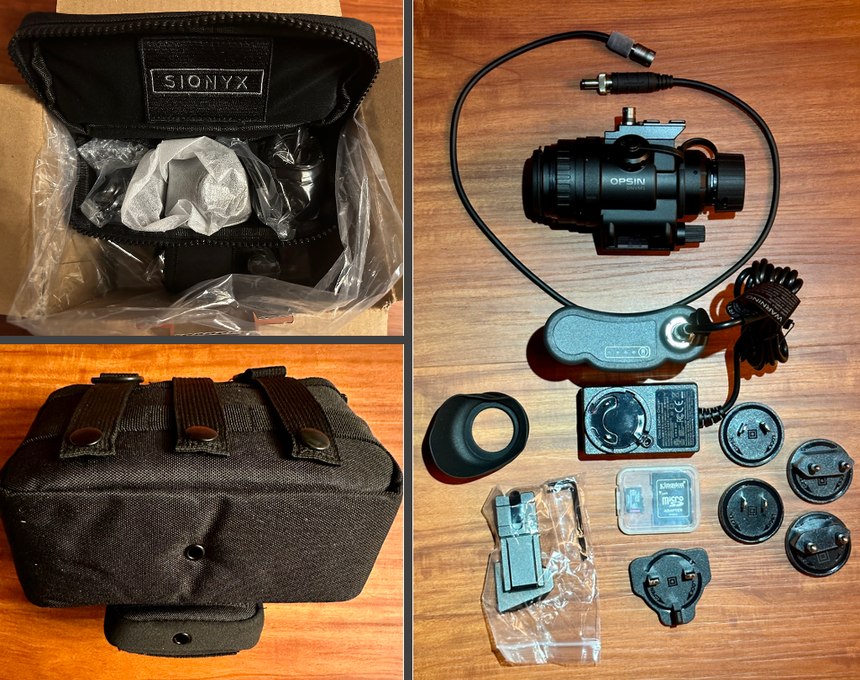 Sionyx Opsin kit with dovetail swing arm, ready to mount onto your favorite night vision helmet.