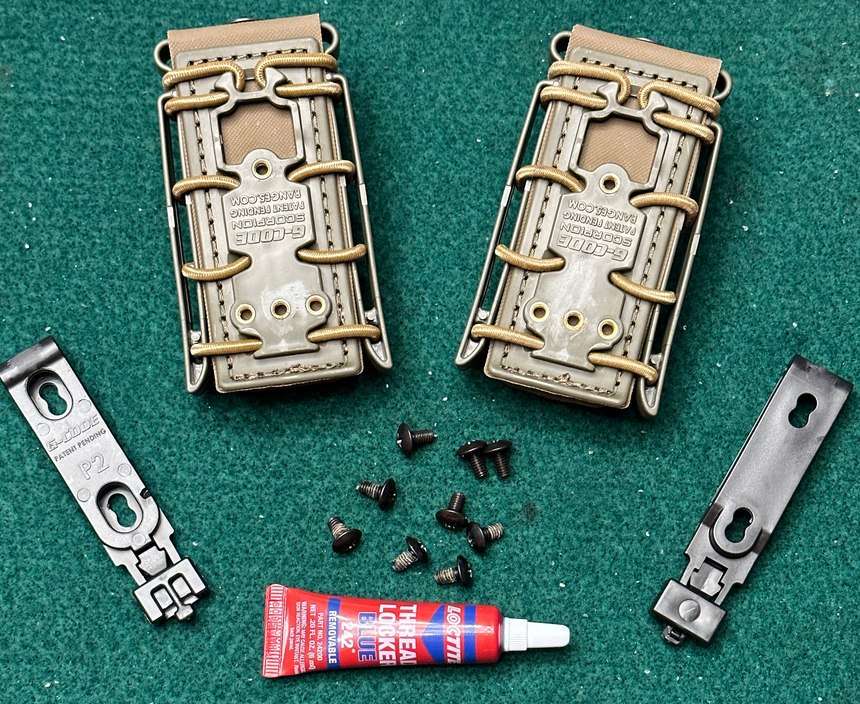 Figure 4: Use thread locker when doing the final assembly of mounts to your gear and allow to dry overnight.