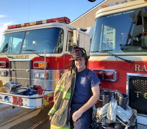 Camdan Carmichael was hired recently from among several applicants to be the Fire Rescue Department's first full-time firefighter, Chief Michael Bacon said.