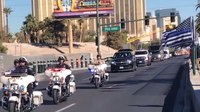 Fallen Las Vegas LEO honored with 23 thin blue line flags for each year of service
