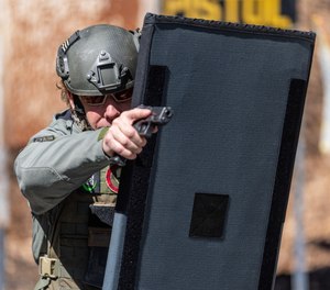 At only 21 pounds, Graphene Composite’s GC Patrol Shield allows an officer more mobility and subjects them to less fatigue.