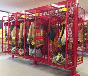 For many fire departments, the storage system must serve as more than just a locker for PPE storage. GearGrid offers a wide variety of accessories GearGrid to customize each locker.