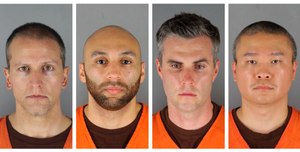 This combination of photos on June 3, 2020, shows from left, former Minneapolis police officers Derek Chauvin, J. Alexander Kueng, Thomas Lane and Tou Thao.