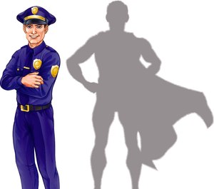 "Never forget what they do, our officers in blue."