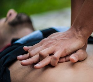 Chest compressions should be administered using a rhythm of 100 to 120 bpm.