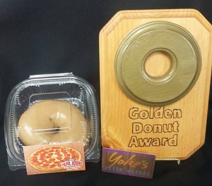 A staff recognition program such as this Golden Donut Award is a great way to recognize staff members for going above and beyond to contribute to the school’s safety.