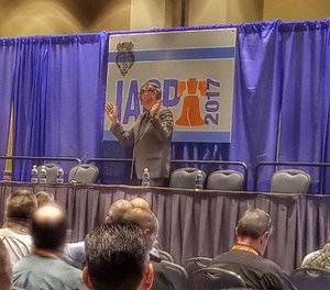 Gordon Graham speaks to the audience at IACP 2017.
