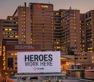 The filing, rejected in a statement by Grady Memorial Hospital officials, was made by a national union of EMTs and paramedics, saying they were acting on behalf of unnamed Grady employees who had seen the labor violations firsthand.