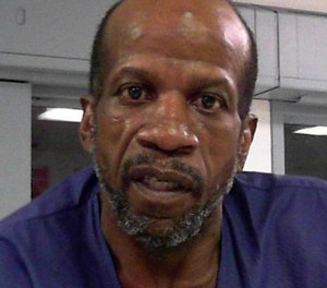 Anthony Grooms, 54, is accused of stealing an ambulance and crashing it into a hospital building shortly afterward. The crash caused extensive damage to both the rig and the building. (Photo/West Virginia Regional Jail & Correctional Facility Authority)