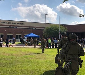 A gunman carrying a shotgun and a revolver opened fire at a Houston-area high school Friday, killing 10 people, most of them students, authorities said. (Photo/Harris County Sheriff's Office)