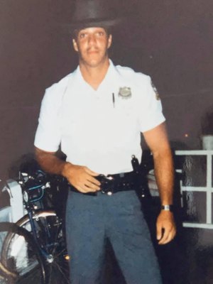A photo of Hayes during his time with the Ocean City Police Department.