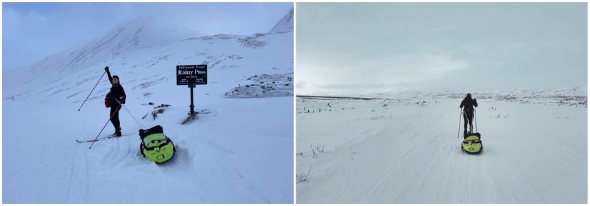 The race – which can be completed on bike, on foot or on skis – follows the historic Iditarod National Historic Trail, the location of the famed long-distance sled dog race held every March. Jaclyn chose to ski the course.