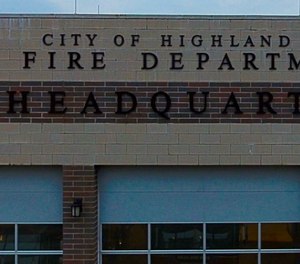 According to Michigan State Police, trucks from the Highland Park Fire Department were blocking part of Davison Freeway near Oakland Street while rescue personnel assisted two vehicles on the embankment at 11:15 p.m. Saturday.