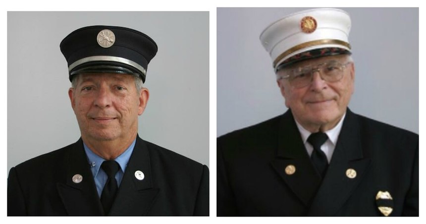Edward F. Hine (left) and Chief Emeritus Lee Witman were best friends who served for decades as firefighters in Lower Paxton Township.