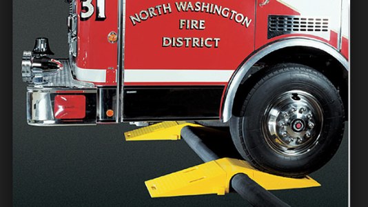 A case for fire hose ramps