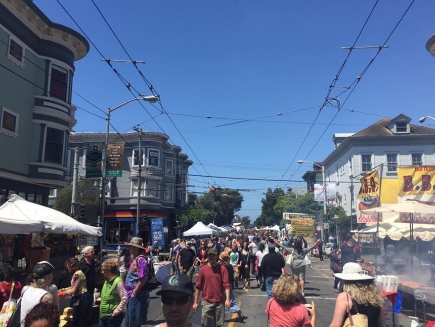 Thousands of people show up to the annual Haight Ashbury Street Fair.