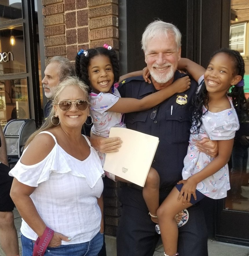 Chief Tom Wetzel pictured at a Coffee with a Cop event.