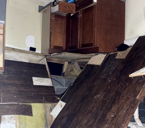 The floor collapsed at a large party in Athens, Ga., on Friday, injuring 25 people.