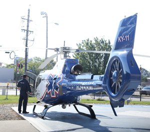 The helipad at University of Louisville Hospital.