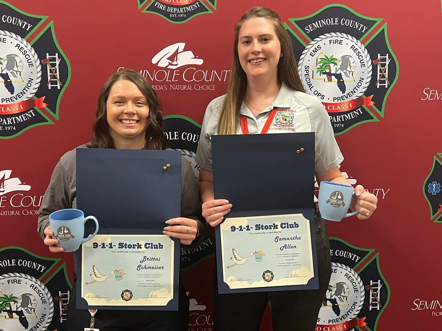 Dispatchers Brittni Schmeiser and Samantha Allen