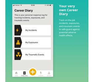 The app allows firefighter to track their exposures.