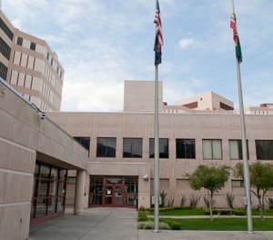 The intake center at the Twin Towers Correctional Facility in downtown Los Angeles processes inmates before they are transferred to other jails in the county system.