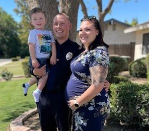 Officer Ian Whittington and his family are looking forward to setting down permanent roots in their new hometown.