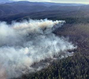 A low-intensity burnout operation on the northern perimeter of the Smith River Complex North.