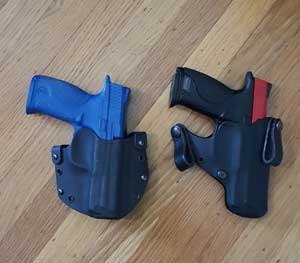 Ideally, you have already purchased an inert replica of your handgun — either a Blue Gun or a SIRT Pistol from Next Level Training. If you don’t possess such a training tool, it’s advisable to unload and inspect your firearm to ensure that there is no possibility of an accidental (or negligent) discharge in your training environment.