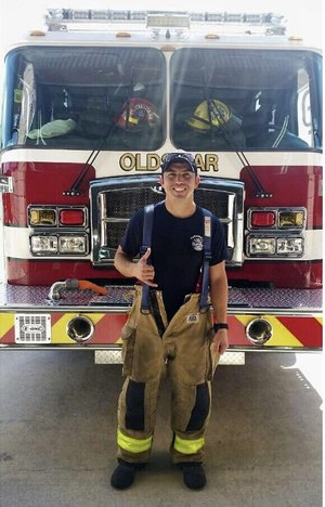 J.C. on duty at Oldsmar (Florida) Fire Rescue Department.