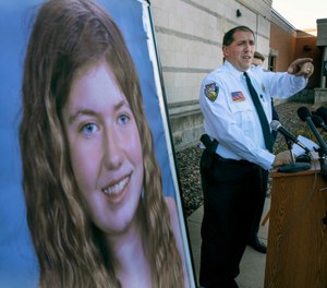 Barron County Sheriff Chris Fitzgerald speaks during a news conference about 13-year-old Jayme Closs who has been missing since her parents were found dead in their home in Barron, Wis. The northwest Wisconsin girl who went missing in October after her parents were killed has been found alive, authorities said Thursday, Jan. 10, 2019. (Jerry Holt/Star Tribune via AP, File)