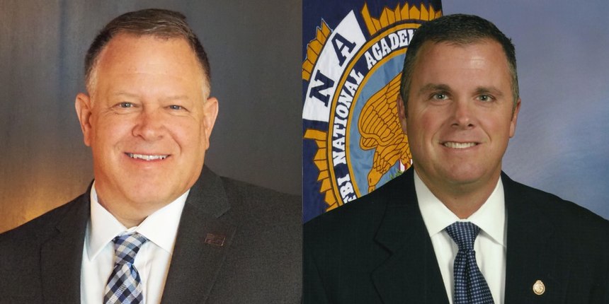 L - R: Sheriff John Boyd, RET; Chief Brad Flynn