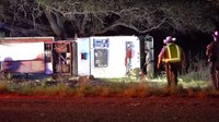 Texas firefighters in stable condition after fire engine rollover