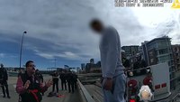 Video: Denver officers, firefighters scramble to lift man who tried to jump from bridge