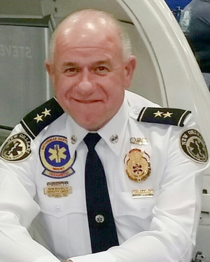 Ken Bouvier, NREMT, former New Orleans EMS deputy chief of operations and Monsanto fire chief, who now works in a volunteer fire department. 
