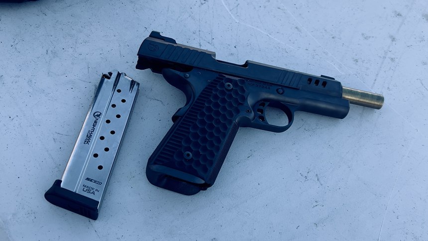 NightHawk Custom provided a custom 1911 in 30 Super Carry. It proved to be one of the smoothest shooting 1911s I had shot in a long time.