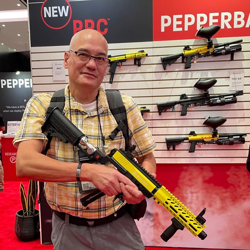 The PepperBall Patrol Carbine (PPC) is a lightweight, accurate, non-lethal delivery system for law enforcement. It can run on HPA or 88gram CO2 cartridges. This product allows officers time and space to make critical decisions.