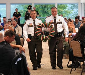 A remembrance ceremony by the Front Line Foundation honored the fallen on the anniversary of the Sept. 11, 2001, attack. (Photo/Star Tribune)