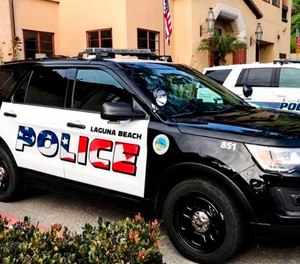Laguna Beach Police Department shows their newly decorated Police SUV patrol vehicles in Laguna Beach, Calif.