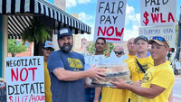 La. firefighters protest pay, low staffing