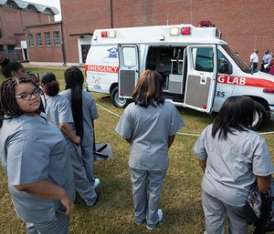 A retired ambulance has found new life as a learning tool for high school students. (Photo/University of Mississippi Medical Center)