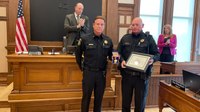 Mich. deputy awarded for saving suspect from car engulfed in flames