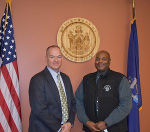 Maine Department of Corrections Commissioner Randall A. Liberty is pictured with Roy King, MDCO's Manager of Diversity, Equity, Inclusion