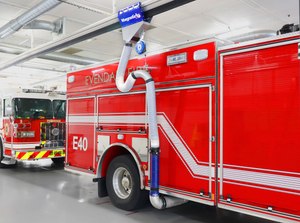 Having an exhaust removal system in your station reduces firefighters' exposure to harmful fumes and pollutants.