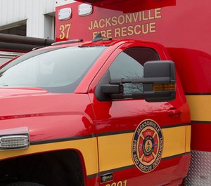 The Jacksonville Fire Rescue Department's Technical Rescue Team worked underwater to rescue a man whose leg became trapped in a boat propeller.