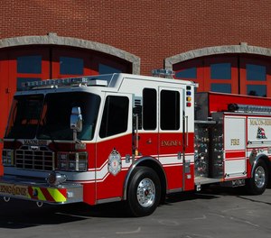 The driver of the stolen SUV lost control, crashing into the side of the fire station.