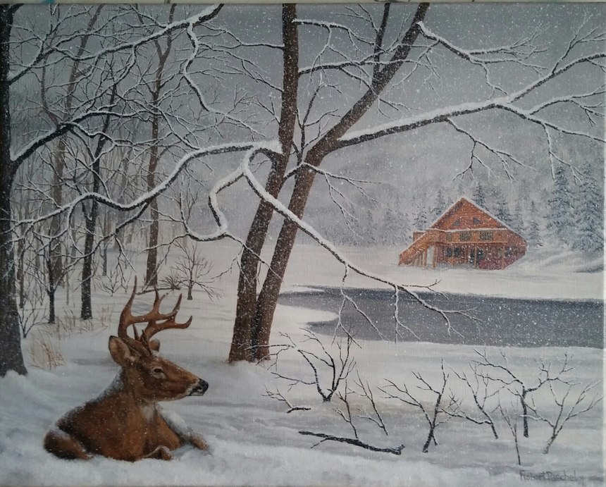 Sergeant Robert Riechel recently retired from law enforcement and has turned his pastime into a second career painting wildlife scenes, animals and doing commissioned works upon request.