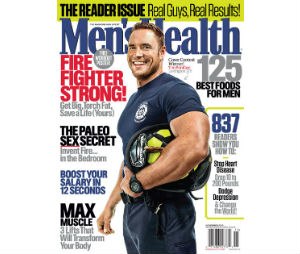 FF/EMT Tim Boniface named Men's Health Ultimate Guy for his advocacy for firefighter fitness and health.